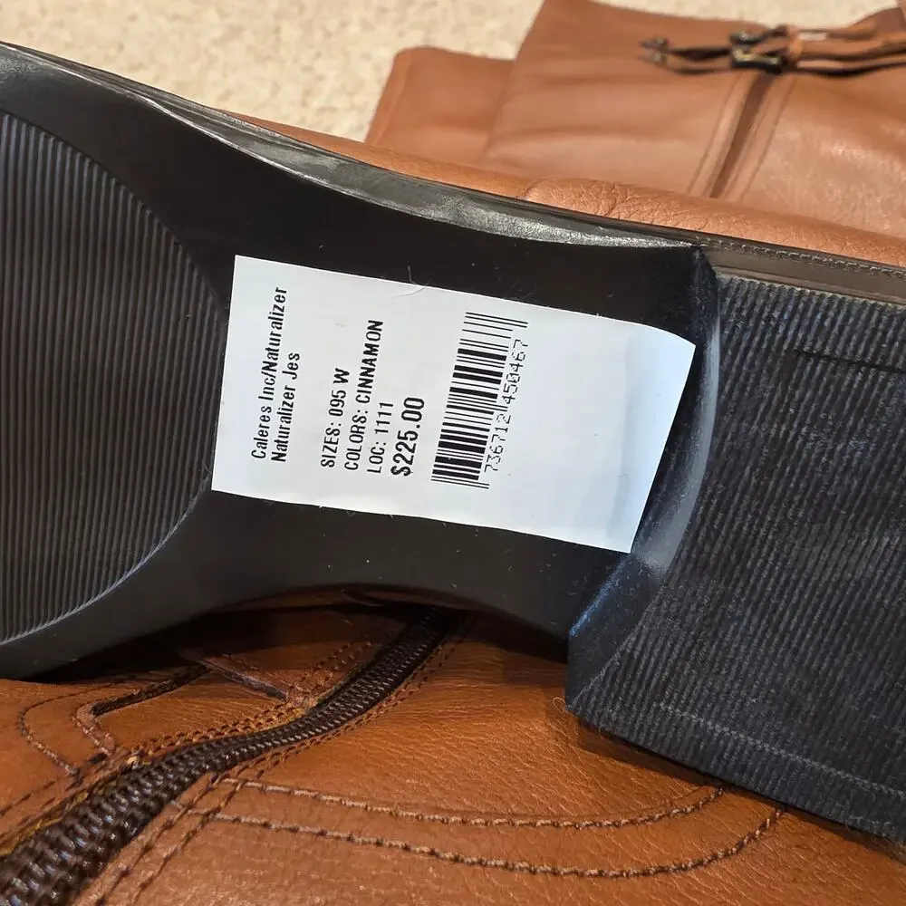 NWT Naturalizer Jessie zip up riding boots in cinnamon sz 9.5
